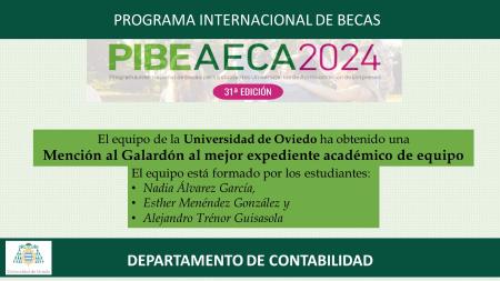 Imagen PIBE AECA Becas 2024 - "Ganador de una Mención al Galardón al mejor...