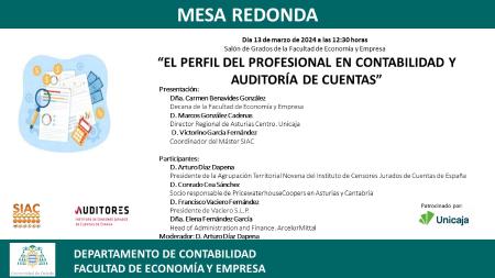 Imagen Mesa redonda sobre "El perfil del profesional en Contabilidad y...